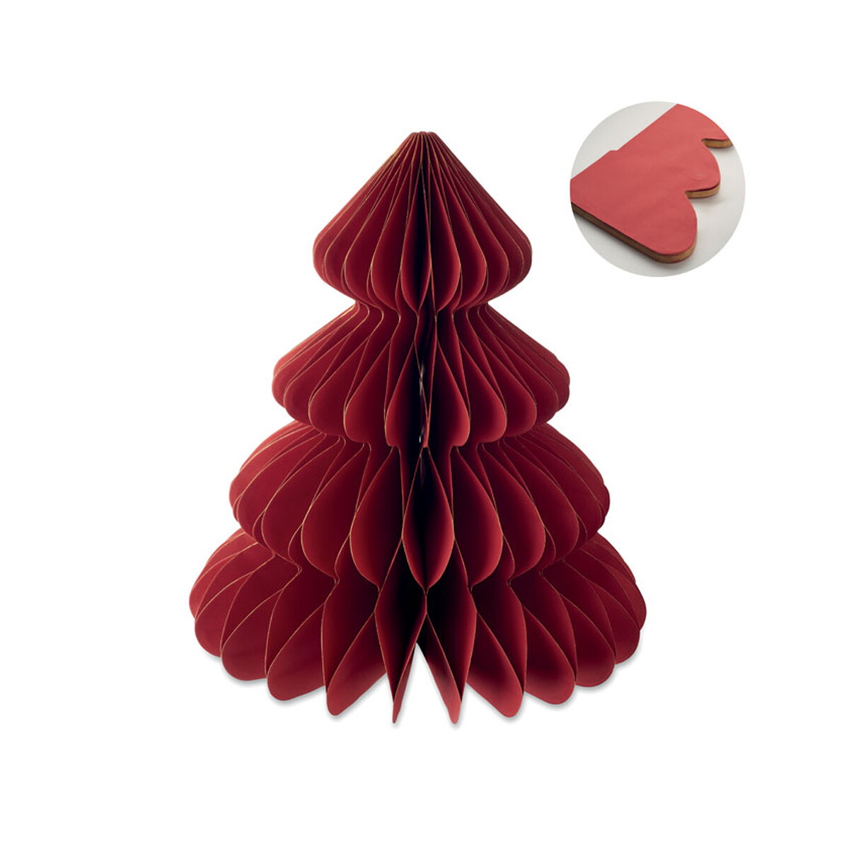 Papierowa dekoracja choinka HARMOBIG - czerwona cx1578-05