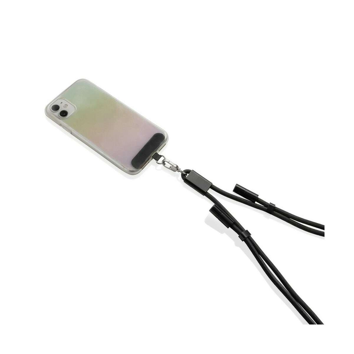 Kable USB z logo – kabel do ładowania, smycz do telefonu loopamp – czarna P302.5301__B_6 Kabel do ładowania, smycz do telefonu LoopAmp - czarna P302.5301__B_6