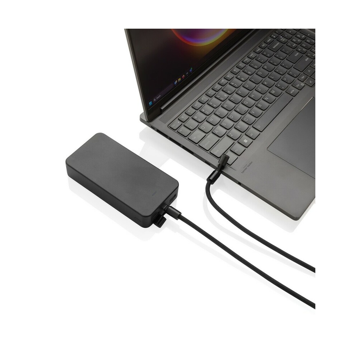 Kable USB z logo – kabel do ładowania, smycz do telefonu loopamp – czarna P302.5301__B_7 Kabel do ładowania, smycz do telefonu LoopAmp - czarna P302.5301__B_7