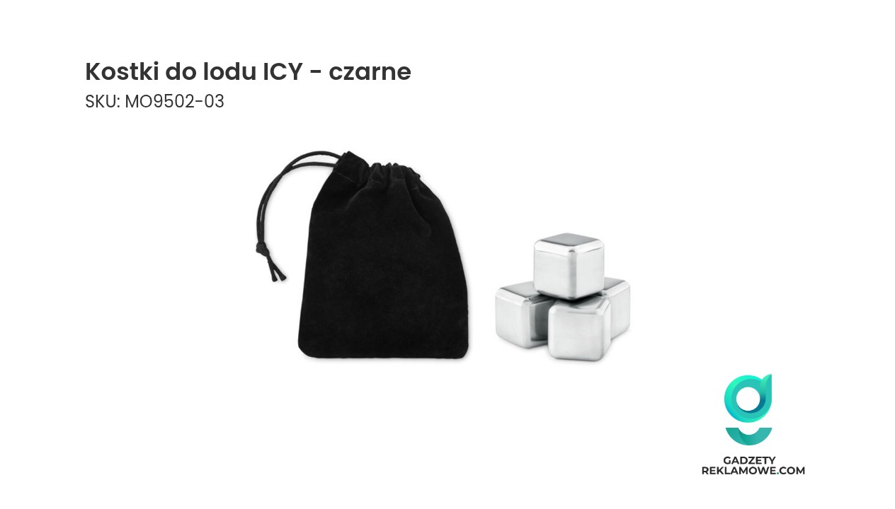 Czarne kostki do lodu ICY