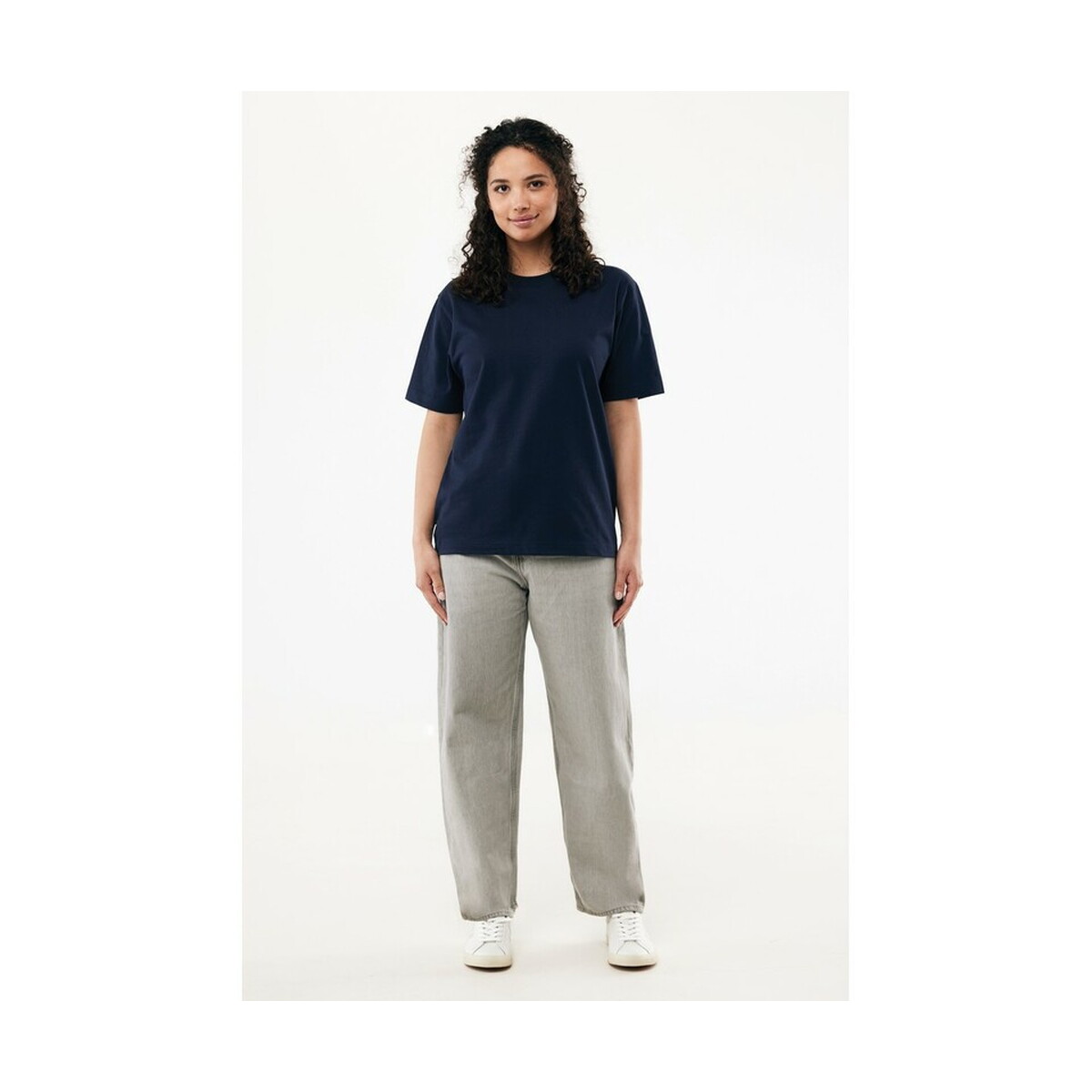 Koszulki z logo – koszulka iqoniq nikko, bawełna z recyklingu – granatowa T9106.002__F_250 Koszulka Iqoniq Nikko, bawełna z recyklingu - granatowa T9106.002__F_250