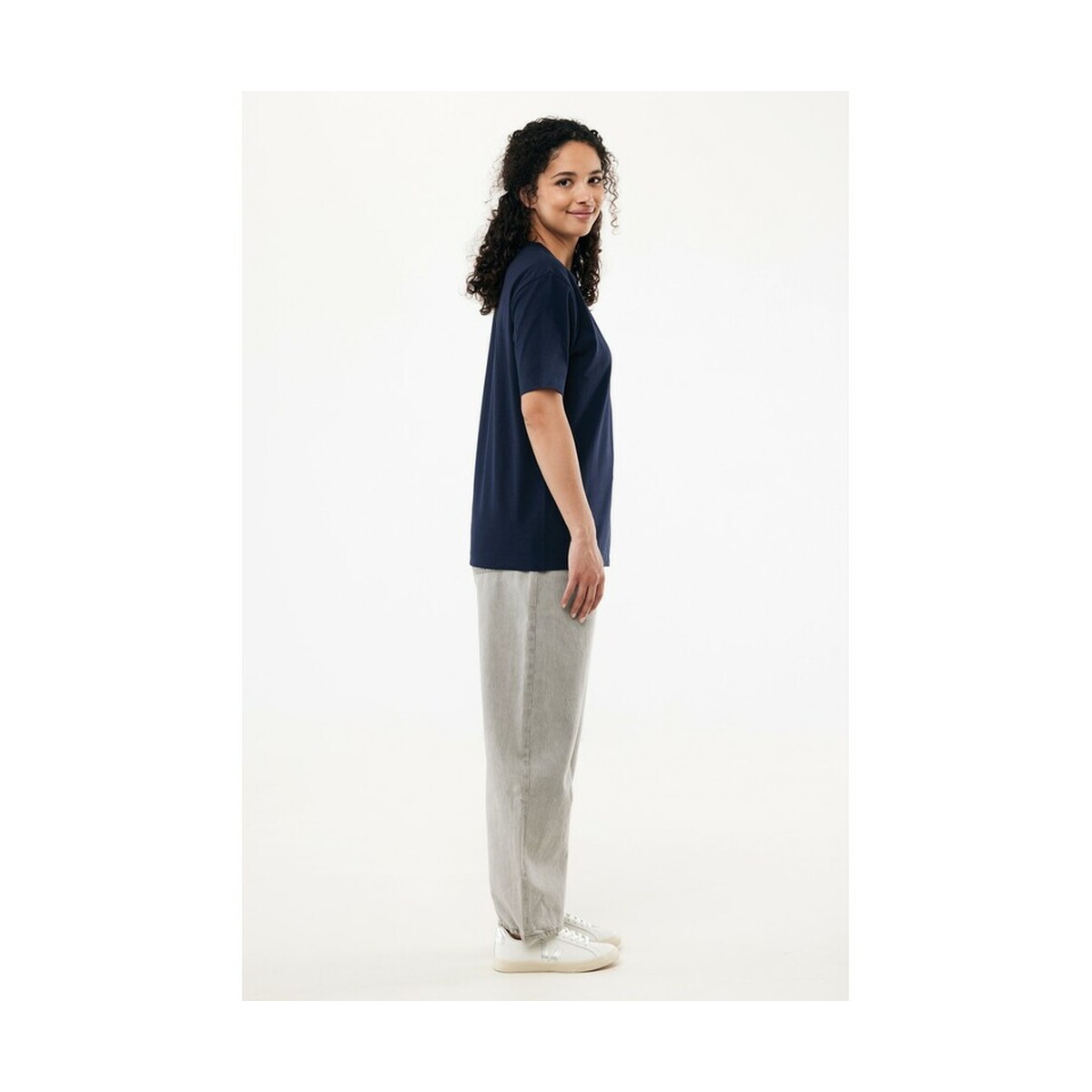 Koszulki z logo – koszulka iqoniq nikko, bawełna z recyklingu – granatowa T9106.002__F_252 Koszulka Iqoniq Nikko, bawełna z recyklingu - granatowa T9106.002__F_252