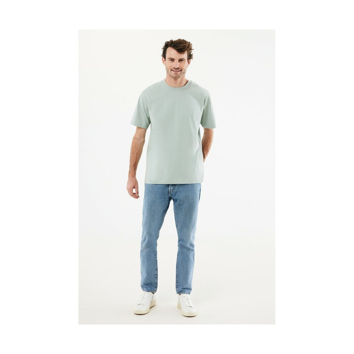 Koszulki z logo – koszulka iqoniq nikko, bawełna z recyklingu – zielona T9106.023__F_250 Koszulka Iqoniq Nikko, bawełna z recyklingu - zielona T9106.023__F_250