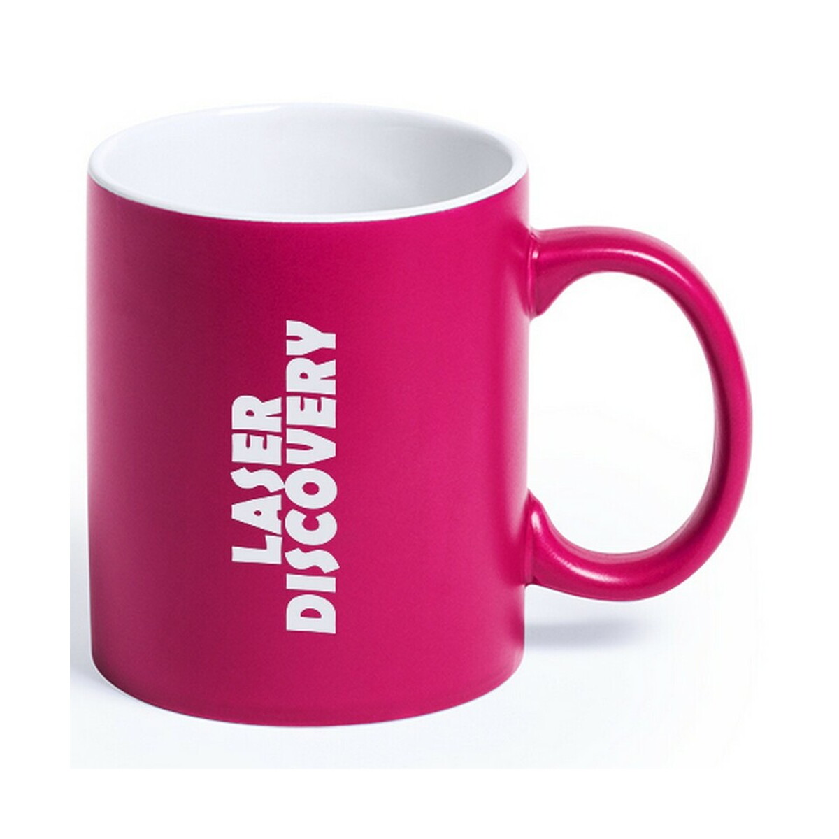 Kubki z logo – kubek ceramiczny 350 ml – różowy V8926-21_ILG01 Kubek ceramiczny 350 ml - różowy V8926-21_ILG01