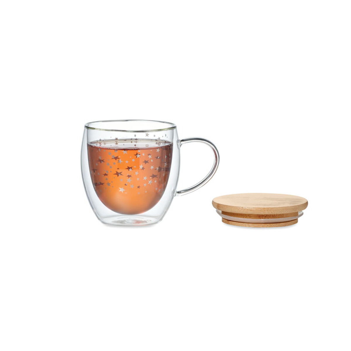 Kubki z logo – kubek z podwójnego szkła sion – przezroczysty cx1523-22-side Kubek z podwójnego szkła SION - przezroczysty cx1523-22-side