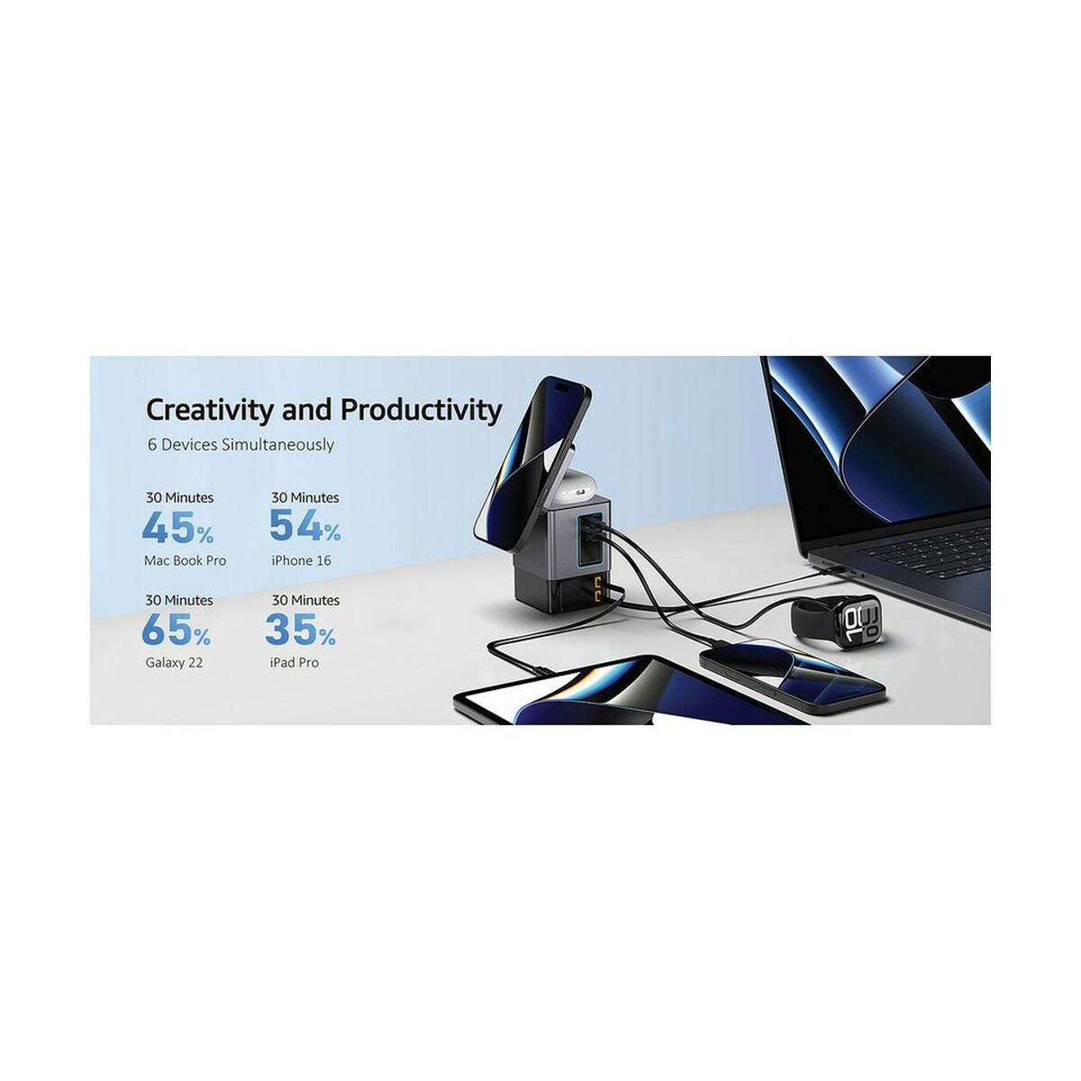 Ładowarki z logo – ładowarka ścienna 105w urban vitamin sacramento – szara P309.5402__B_14 Ładowarka ścienna 105W Urban Vitamin Sacramento - szara P309.5402__B_14