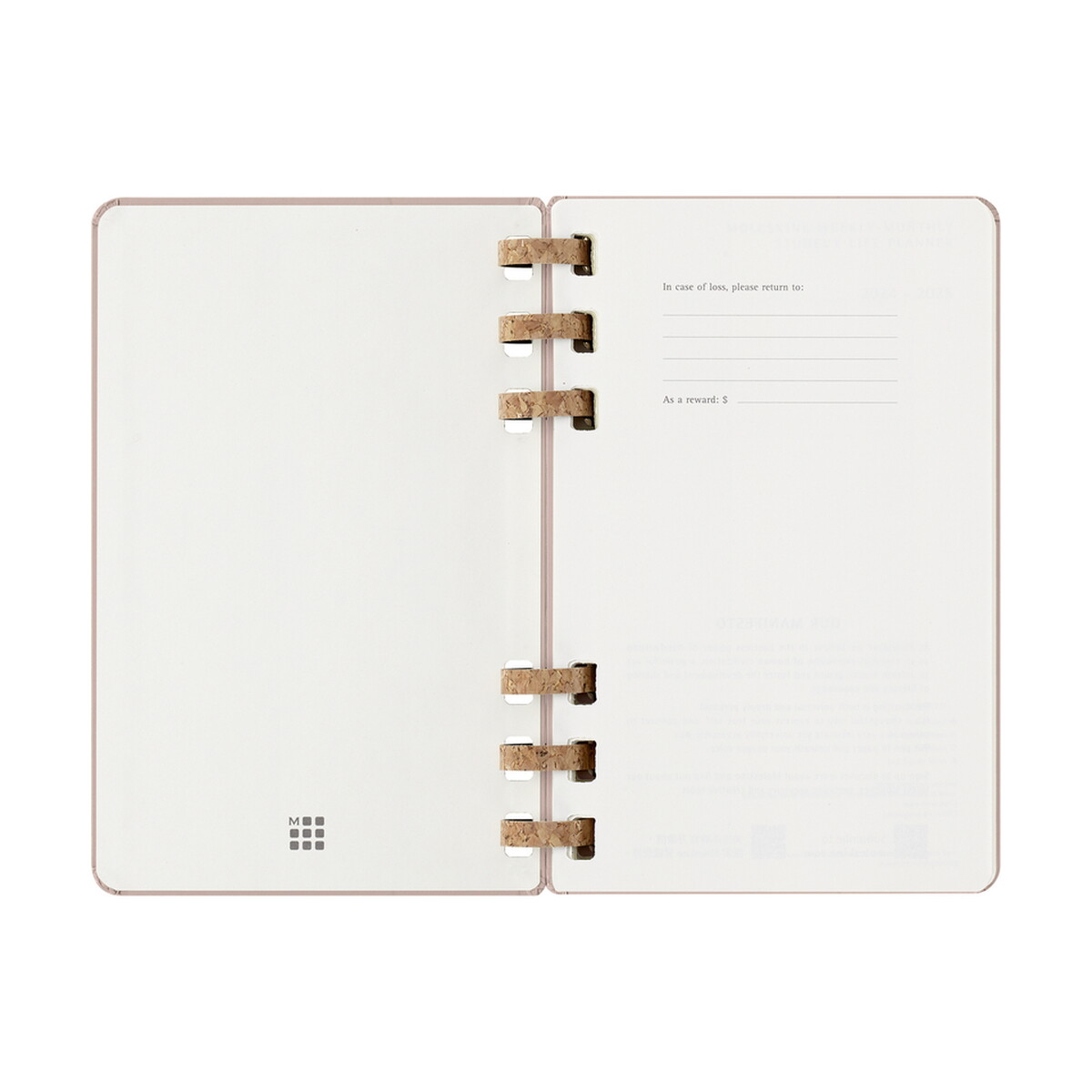 Notatniki z logo – spiralny kalendarz moleskine – beżowy VM890.2026-20_INS01 Spiralny kalendarz MOLESKINE - beżowy VM890.2026-20_INS01