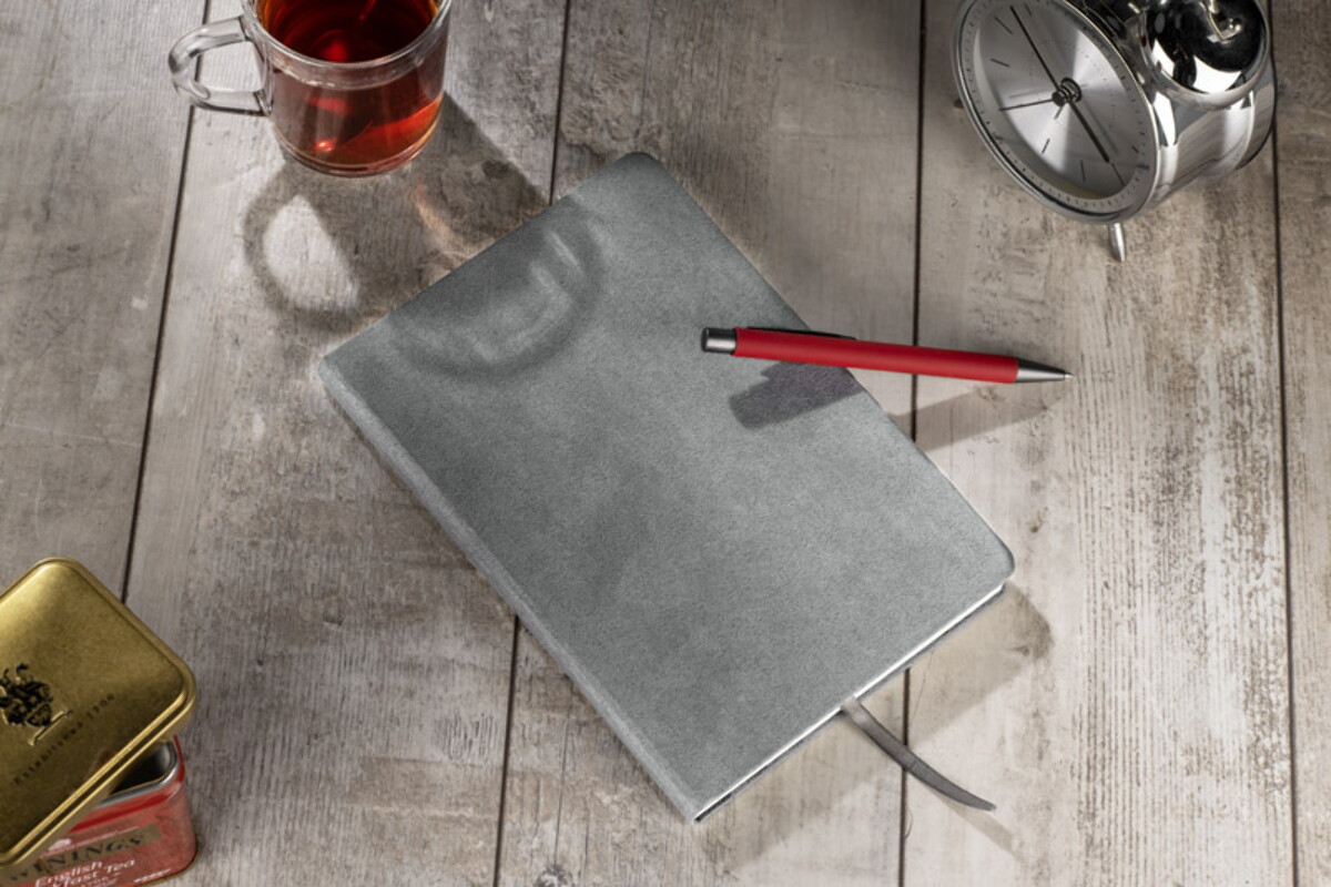 Notesy z logo – notes cantra a5 – grafitowy 18221-15_l Notes CANTRA A5 - grafitowy 18221-15_l