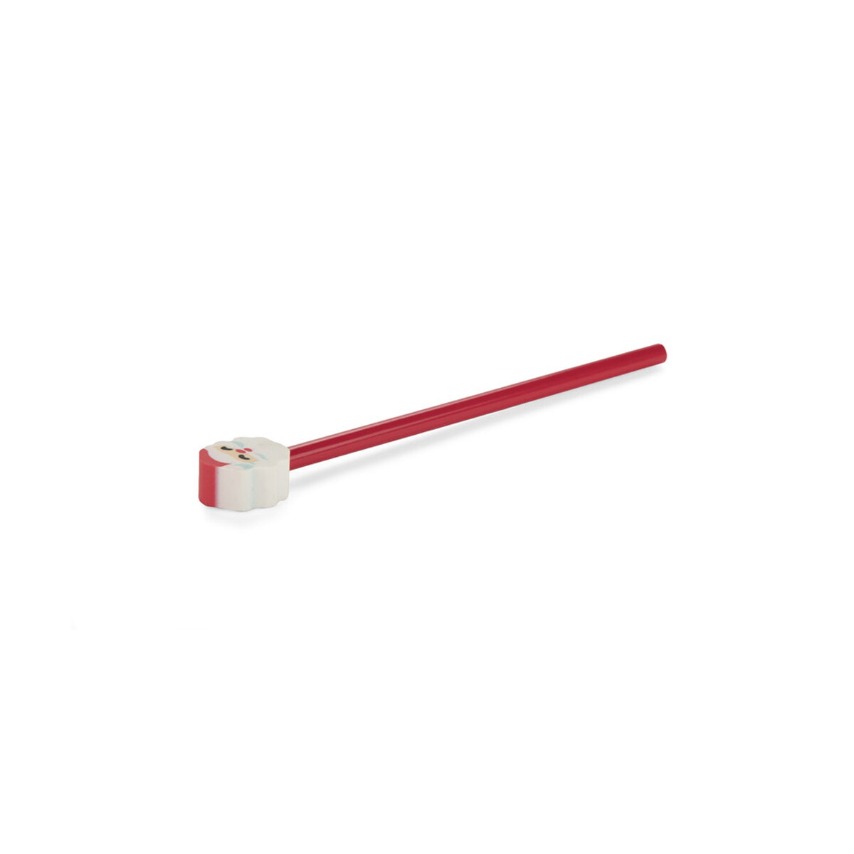 Ołówki z logo – ołówek z gumką christmas – mikołaj – czerwony 19826-04_d OŁÓWEK z gumką CHRISTMAS - Mikołaj - czerwony 19826-04_d