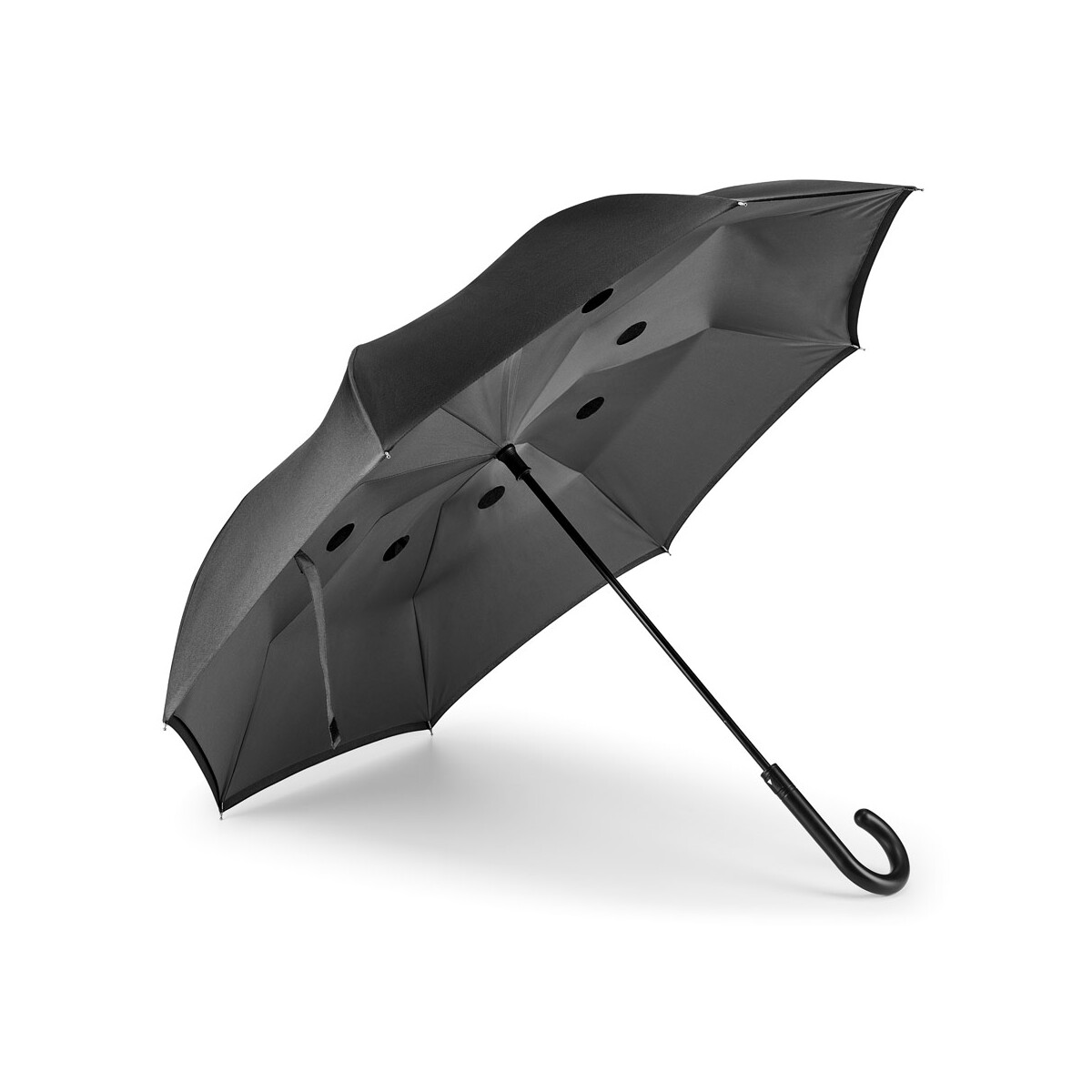 ANGELA. Parasol dwustronny 190T pongee - Szary 99146_113