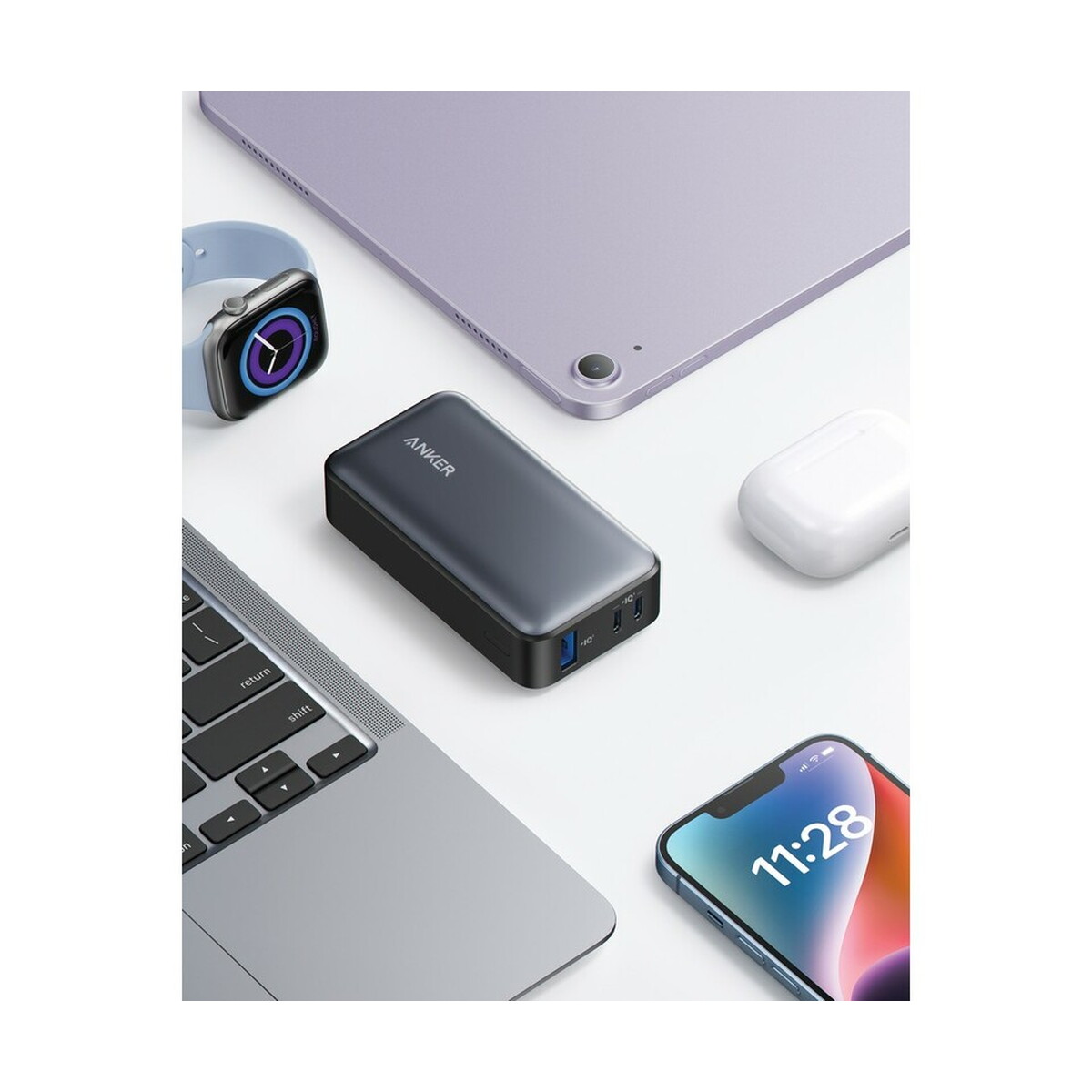 Powerbanki z logo – power bank 10000 mah anker – czarny VR013-03_RBA1256G12__M_400 Power bank 10000 mAh Anker - czarny VR013-03_RBA1256G12__M_400