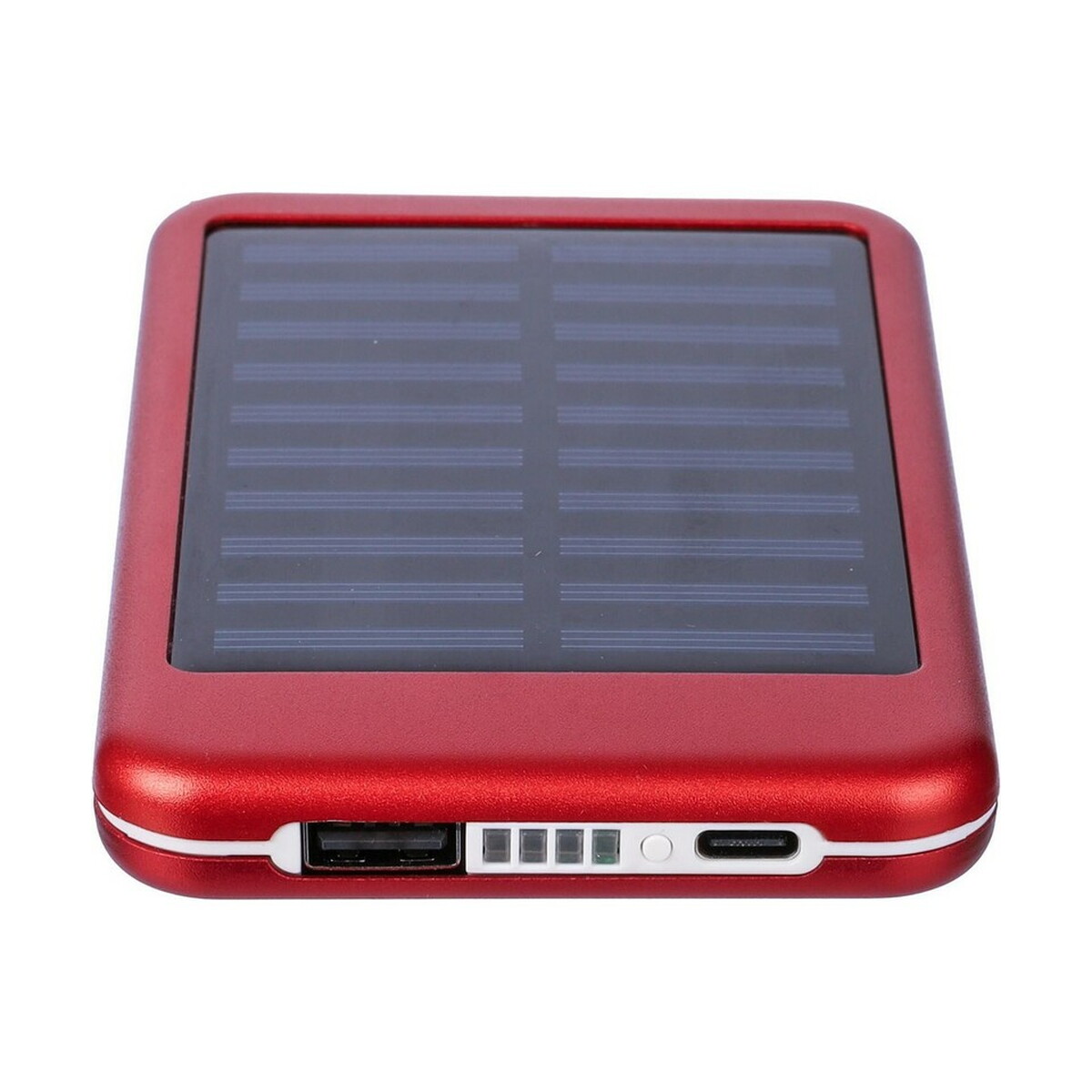 Power bank 4000 mAh z ładowarką słoneczną - czerwony VA274-05_AAA02