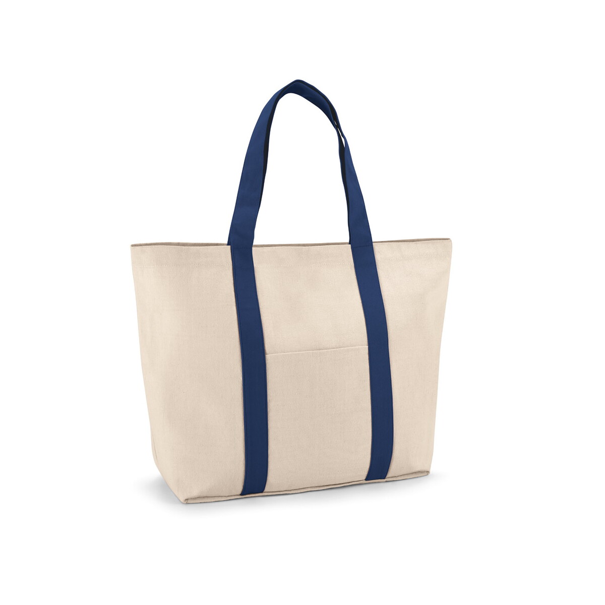 VILLE. Płócienna torba 100% bawełna z przednią i wewnętrzną kieszenią (280 g/m²) - Granatowa 92824_104