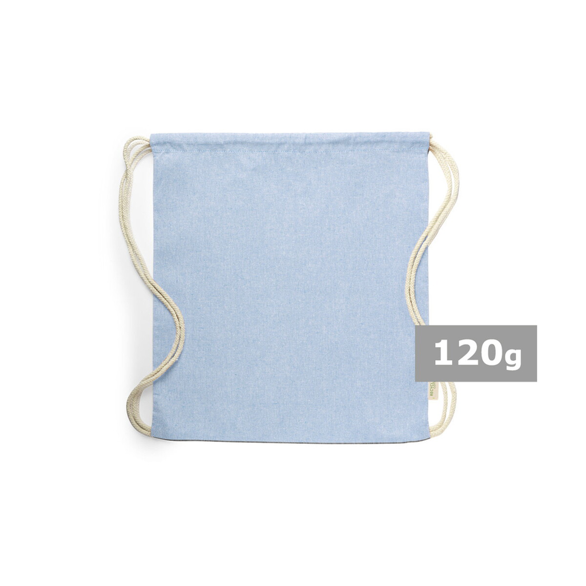 Worek ze sznurkiem z bawełny z recyklingu - błękitny V8168-23_AAA00