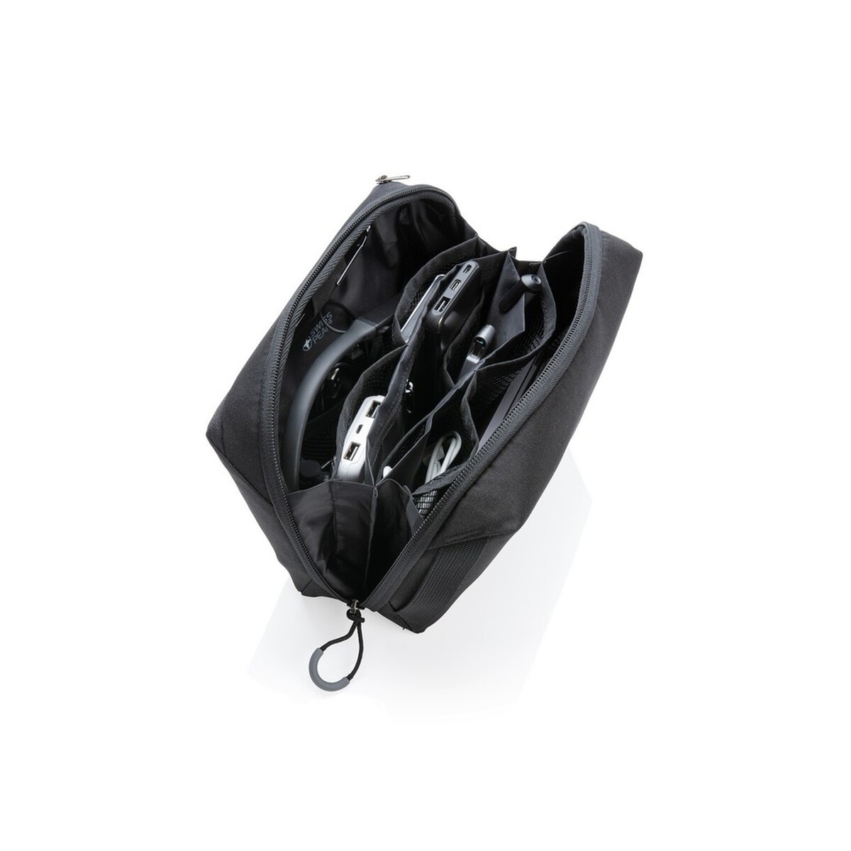 Torby na laptopa z logo – wielofunkcyjna torba swiss peak aware™ rpet – czarna P820.391__B_5 Wielofunkcyjna torba Swiss Peak AWARE™ RPET - czarna P820.391__B_5