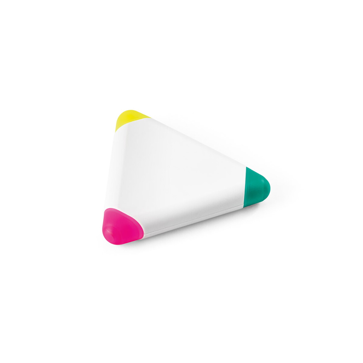 TRIAN. Zakreślacz z polipropylenu w kształcie trójkąta, 3 kolory - Biały 91615_106