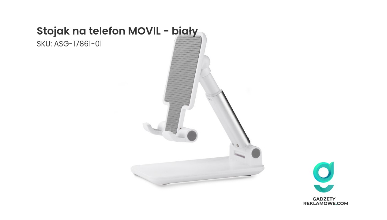 biały stojak na telefon MOVIL