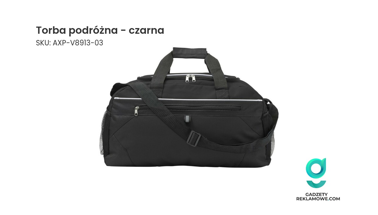 Czarna torba podróżna