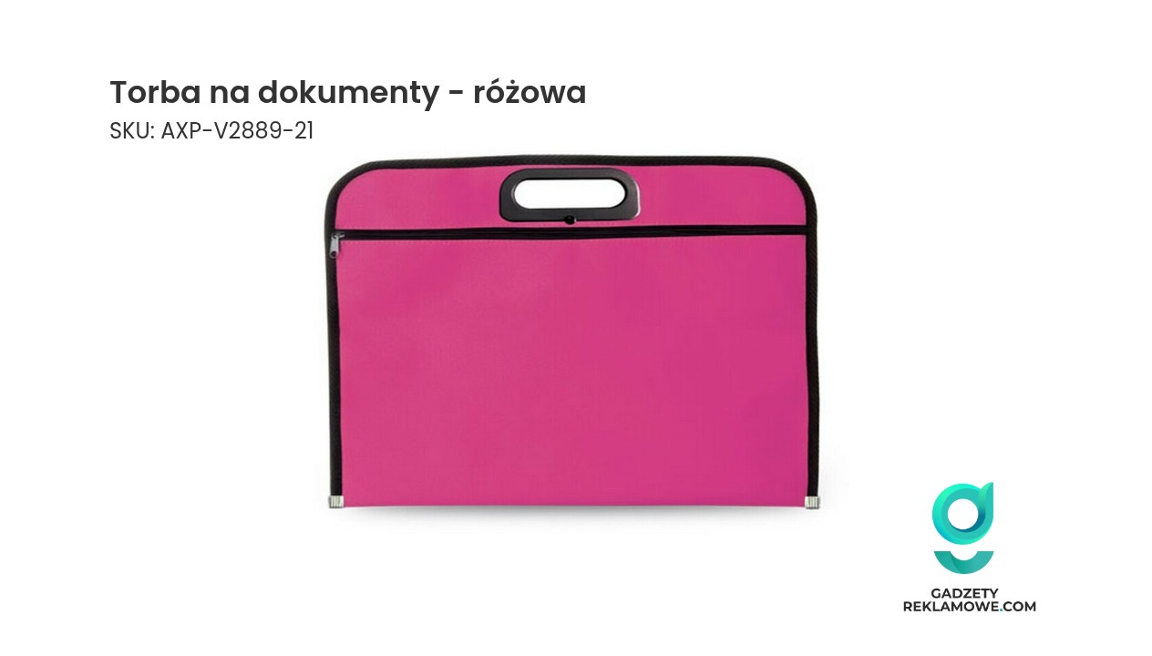 Torba na dokumenty - różowa Torba na dokumenty w kolorze różowym