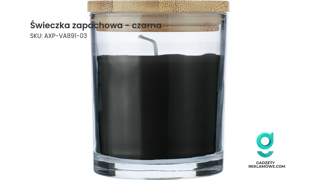 Świeczka zapachowa - czarna Świeczka zapachowa w kolorze czarnym
