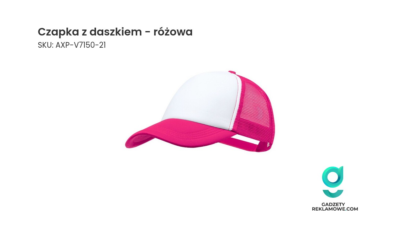 Czapka z daszkiem - różowa Różowa czapka z daszkiem