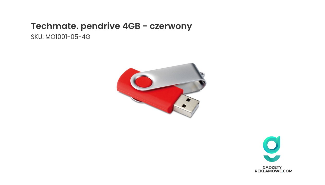 Techmate. pendrive 4GB - czerwony Techmate pendrive 4GB czerwony