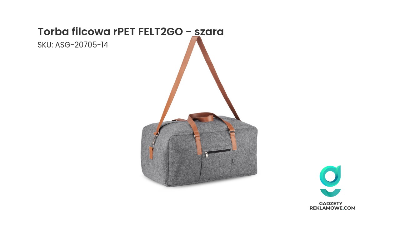 Torba filcowa rPET FELT2GO - szara Szara torba filcowa rPET FELT2GO