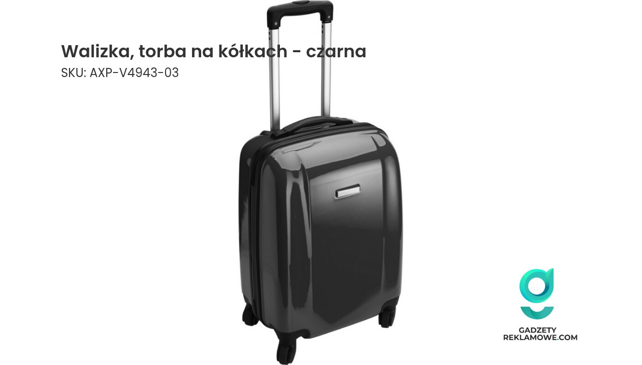 Walizka, torba na kółkach - czarna Walizka, torba na kółkach – czarna