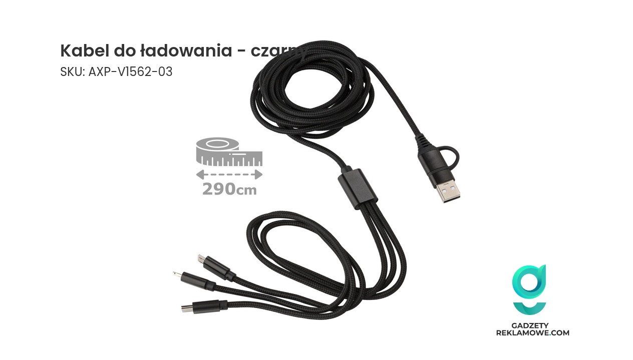 Kabel do ładowania - czarny Kabel do ładowania – czarny