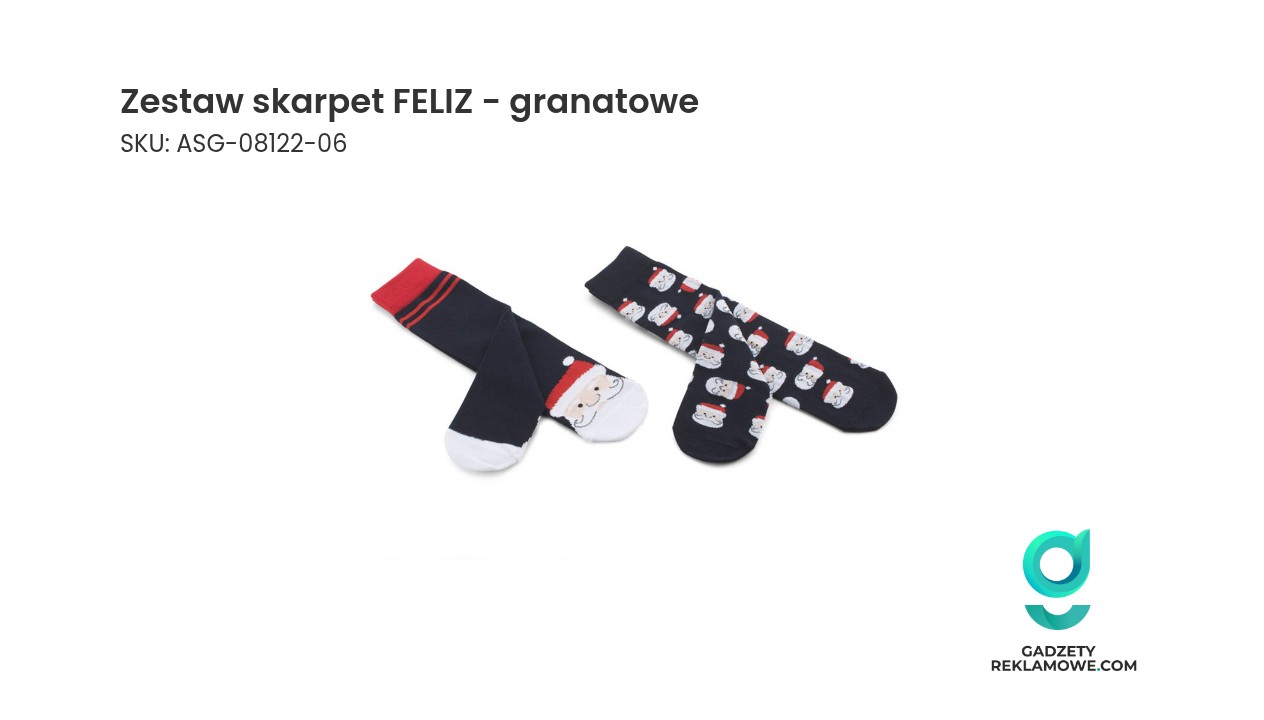 Zestaw skarpet FELIZ - granatowe Zestaw skarpet FELIZ w kolorze granatowym