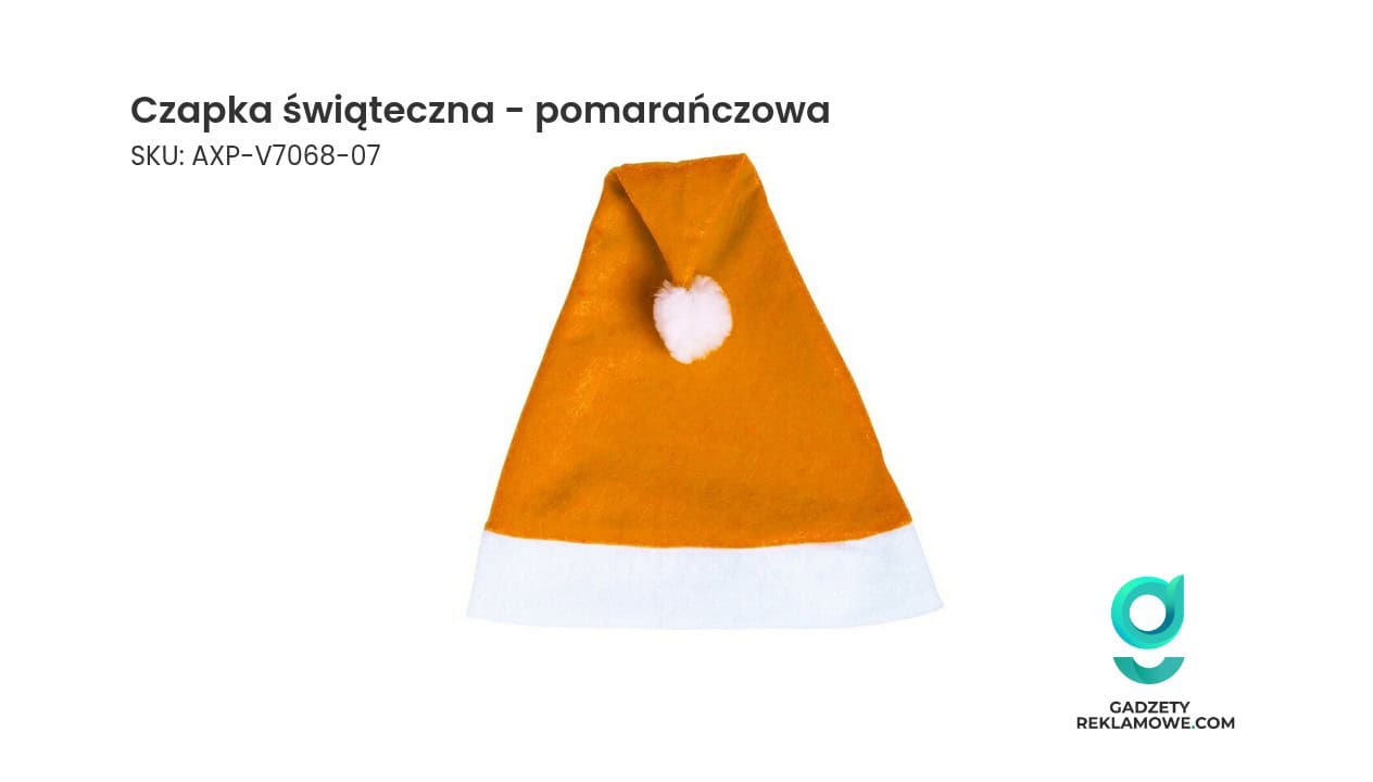Pomarańczowa czapka świąteczna