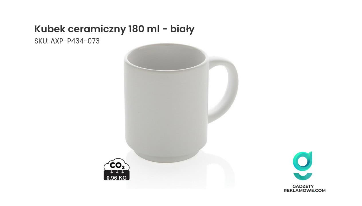 Kubek ceramiczny 180 ml biały