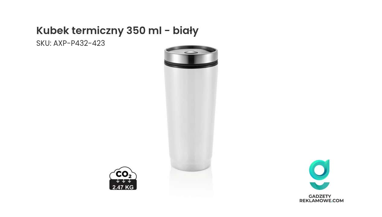 Kubek termiczny 350 ml w kolorze białym