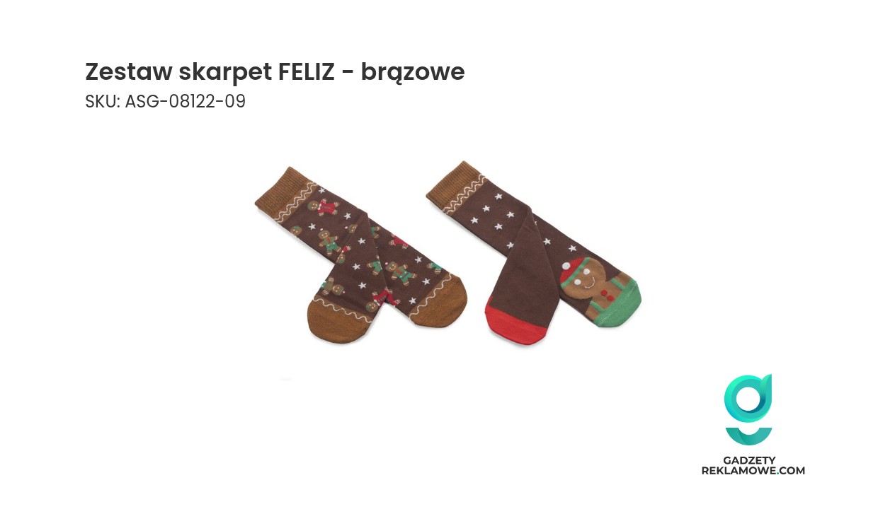 Zestaw skarpet FELIZ - brązowe Zestaw skarpet FELIZ w kolorze brązowym