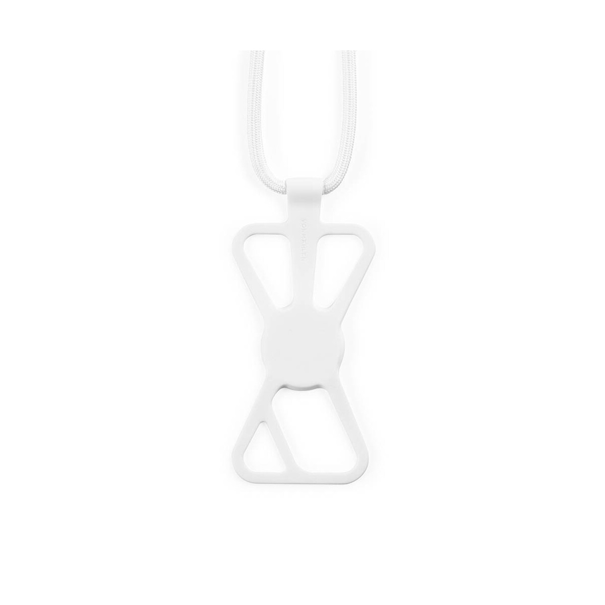 Infinity universal phone strap. rPET and silicone. - White AMB001_106-front