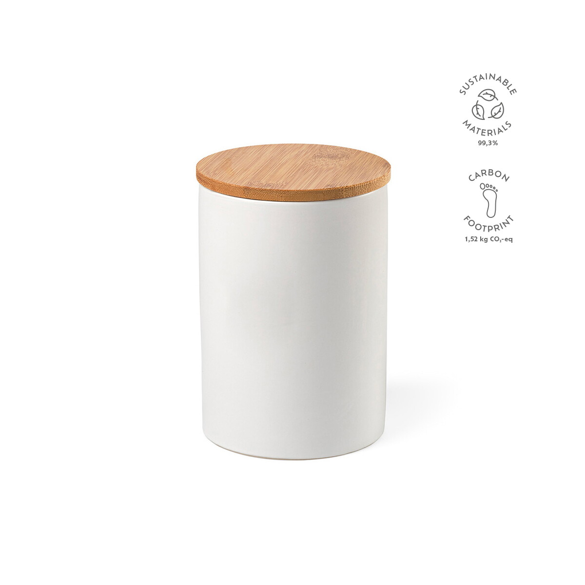 Artykuły do domu z logo – munch 1000 kanister ceramiczny 980 ml – biały ACN003_106-kpi Munch 1000 Kanister ceramiczny 980 ml - Biały ACN003_106-kpi