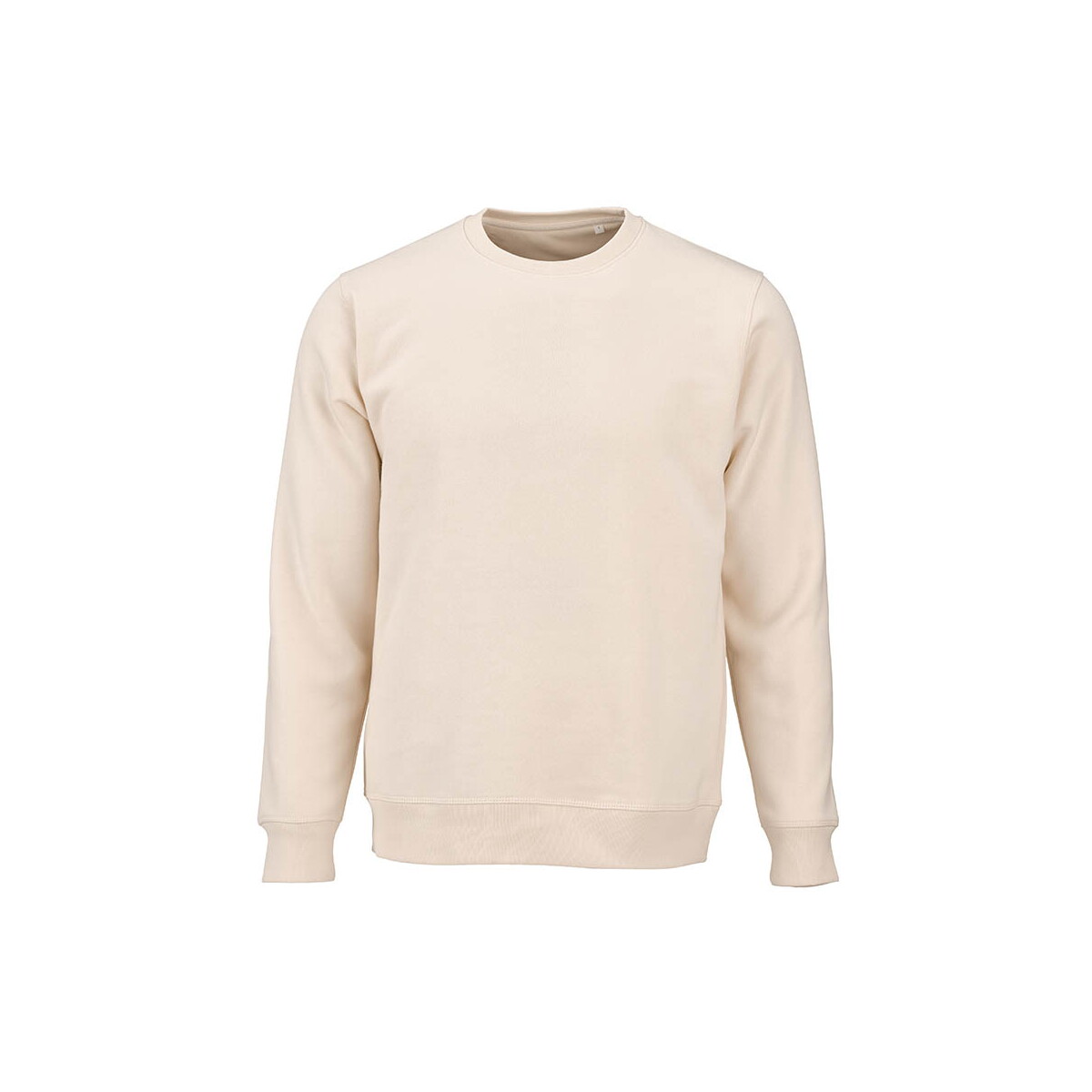 Waikiki U Unisex crew neck sweatshirt. Organic cotton and rPET. 300gsm - Beige ASW003_131-front