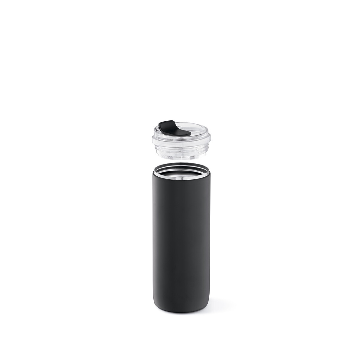 Butelki z logo – butelka colorado z recyklingowanej stali nierdzewnej 760 ml – czarna ABT039_103-C Butelka Colorado z recyklingowanej stali nierdzewnej 760 ml - Czarna ABT039_103-C