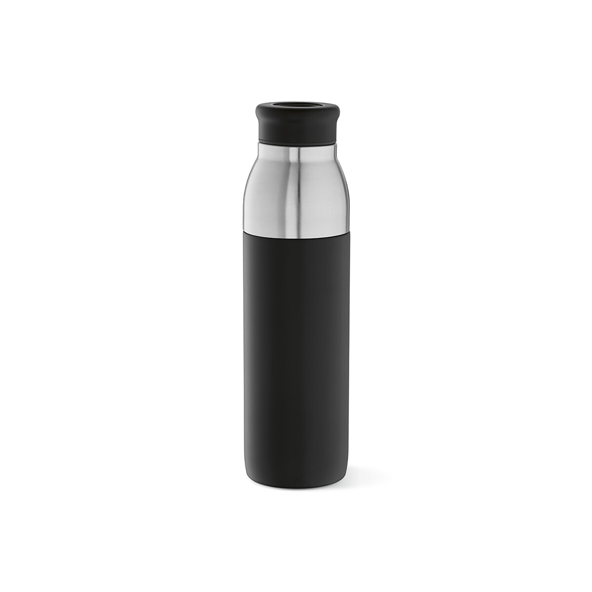 Butelki z logo – butelka colorado z recyklingowanej stali nierdzewnej 760 ml – czarna ABT039_103 Butelka Colorado z recyklingowanej stali nierdzewnej 760 ml - Czarna ABT039_103