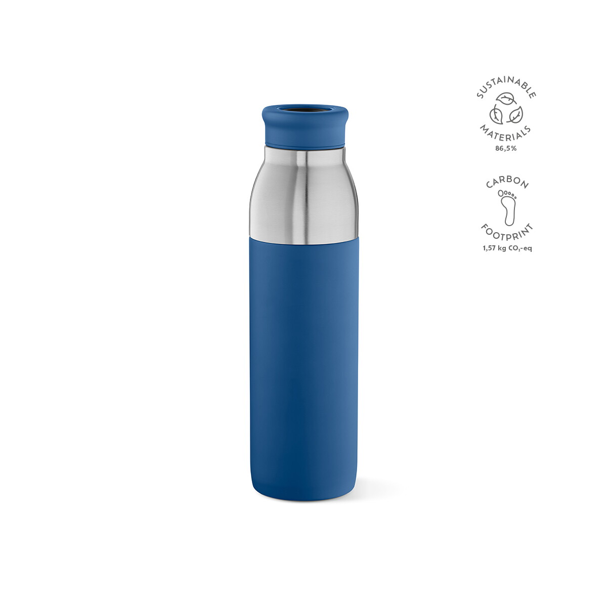 Butelki z logo – butelka colorado z recyklingowanej stali nierdzewnej 760 ml – niebieska ABT039_104-kpi Butelka Colorado z recyklingowanej stali nierdzewnej 760 ml - Niebieska ABT039_104-kpi