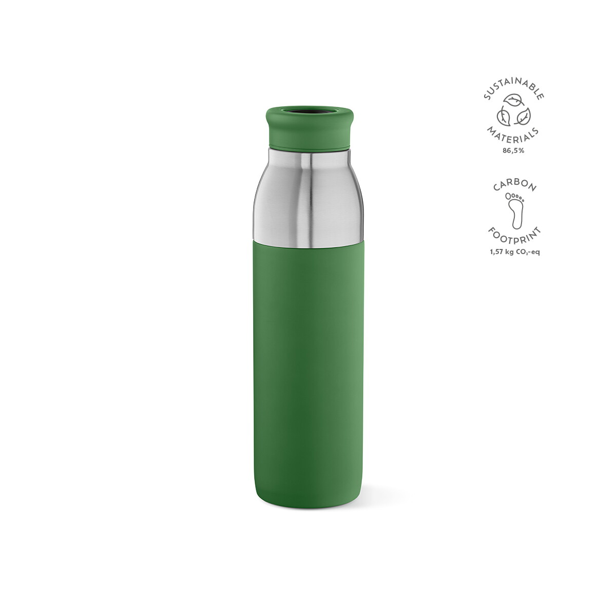Butelki z logo – butelka colorado z recyklingowanej stali nierdzewnej 760 ml – zielona ABT039_109-kpi Butelka Colorado z recyklingowanej stali nierdzewnej 760 ml - Zielona ABT039_109-kpi