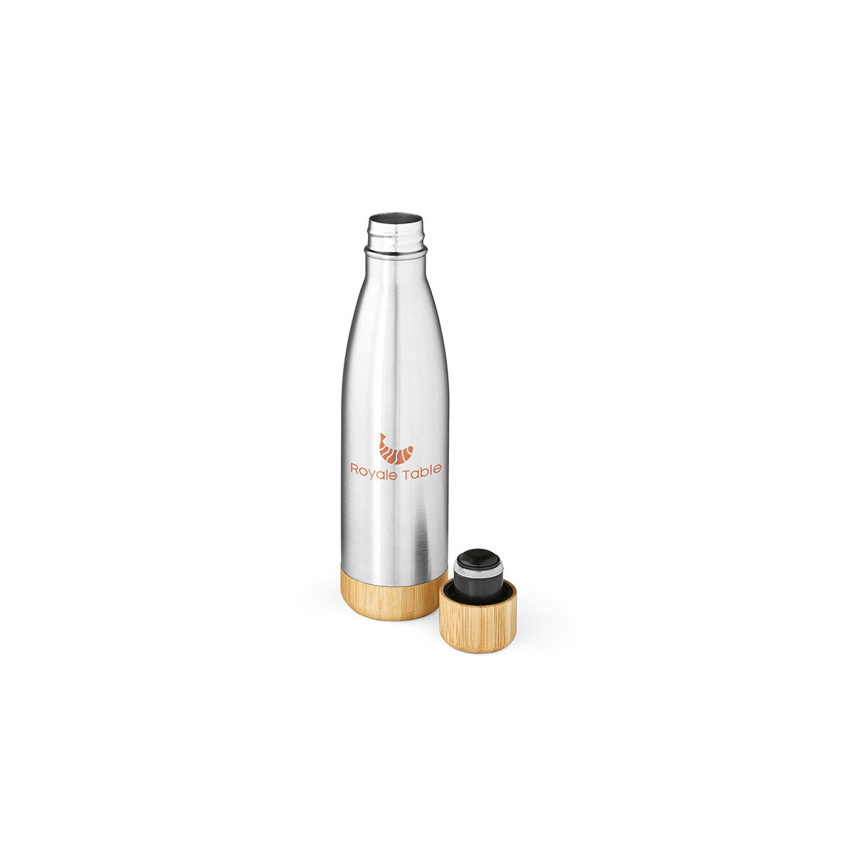 Butelki z logo – butelka congo ze stali nierdzewnej z recyklingu 780 ml – srebrna ABT017_107-logo Butelka Congo ze stali nierdzewnej z recyklingu 780 ml - Srebrna ABT017_107-logo