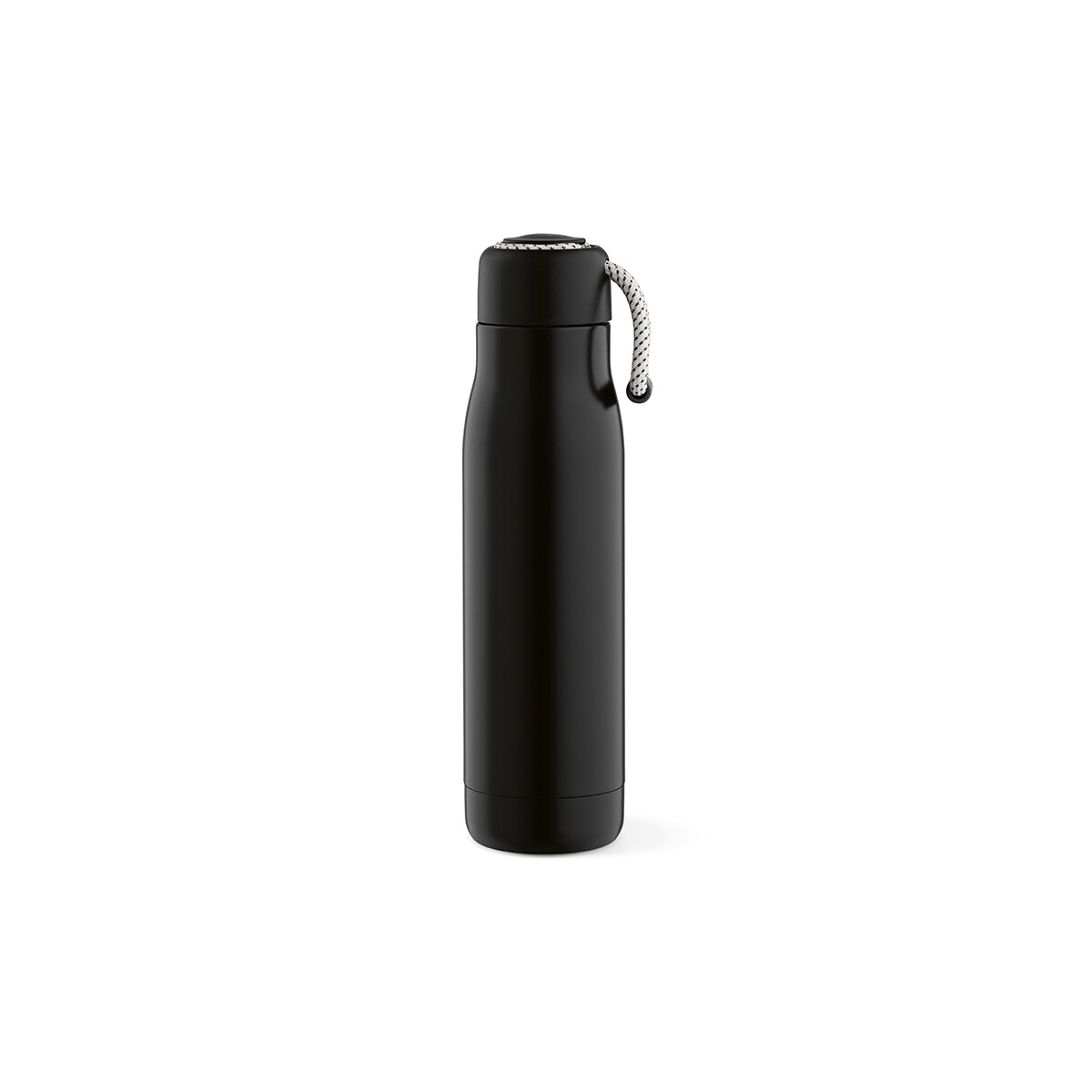 Butelki z logo – butelka lena ze stali nierdzewnej z recyklingu 570 ml – czarna ABT018_103-B Butelka Lena ze stali nierdzewnej z recyklingu 570 ml - Czarna ABT018_103-B