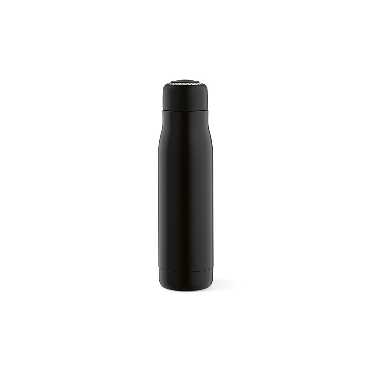 Butelki z logo – butelka lena ze stali nierdzewnej z recyklingu 570 ml – czarna ABT018_103-front Butelka Lena ze stali nierdzewnej z recyklingu 570 ml - Czarna ABT018_103-front