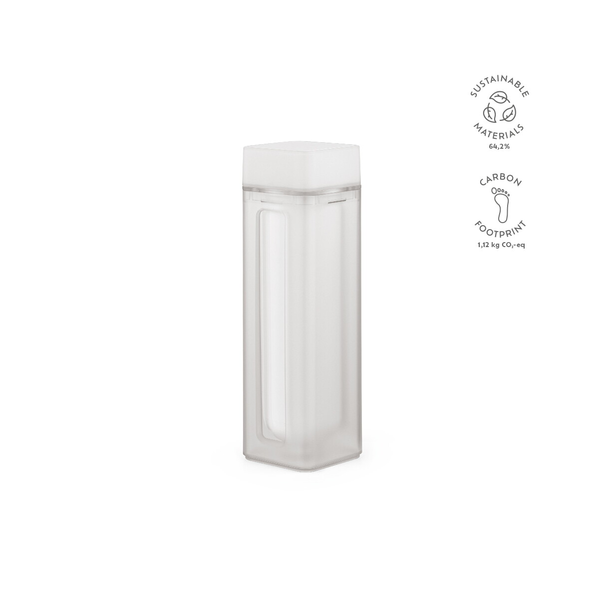 Butelki z logo – butelka lucen z recyklingowanego abs 540 ml – biała ABT004_106-kpi Butelka Lucen z recyklingowanego ABS 540 ml - Biała ABT004_106-kpi