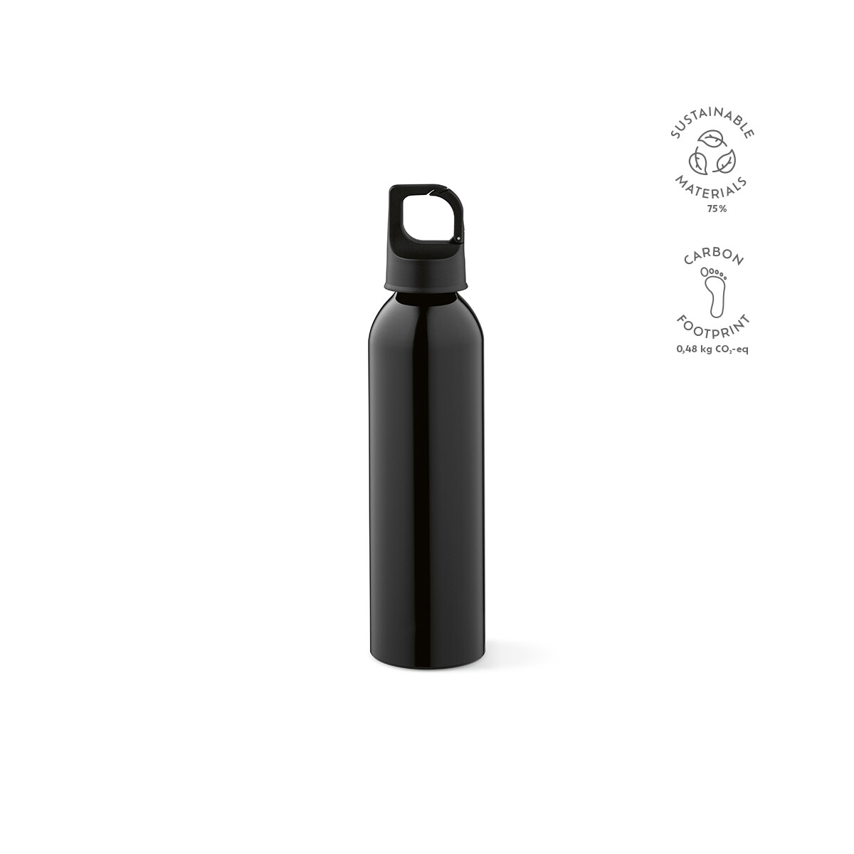Butelki z logo – butelka mackenzie z recyklingowanego aluminium 690 ml – czarna ABT019_103-kpi Butelka Mackenzie z recyklingowanego aluminium 690 ml - Czarna ABT019_103-kpi