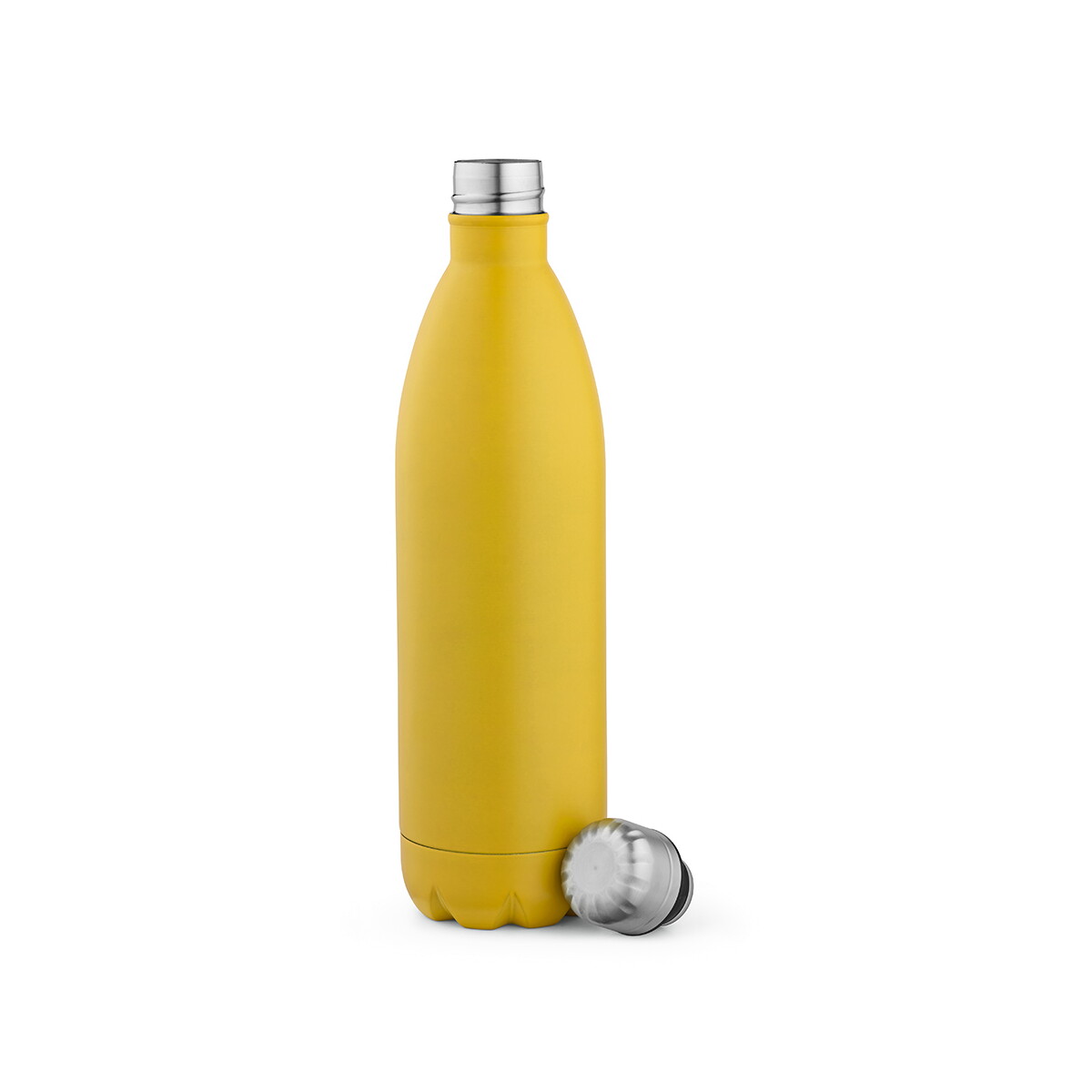 Butelki z logo – butelka mississippi 1100 ze stali nierdzewnej pochodzacej z recyklingu 1100 ml – ciemnożółta ABT013_118-A Butelka Mississippi 1100 ze stali nierdzewnej pochodzacej z recyklingu 1100 ml - Ciemnożółta ABT013_118-A