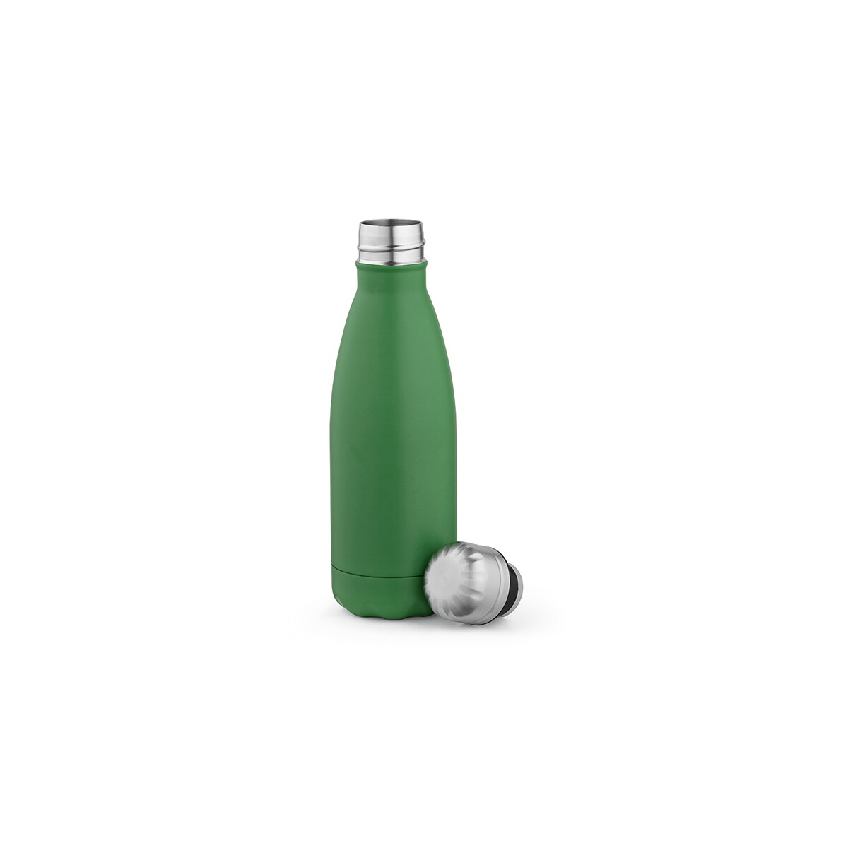 Butelki z logo – butelka mississippi 450 ze stali nierdzewnej z recyklingu 430 ml – ciemnozielona ABT010_149-A Butelka Mississippi 450 ze stali nierdzewnej z recyklingu 430 ml - ciemnozielona ABT010_149-A