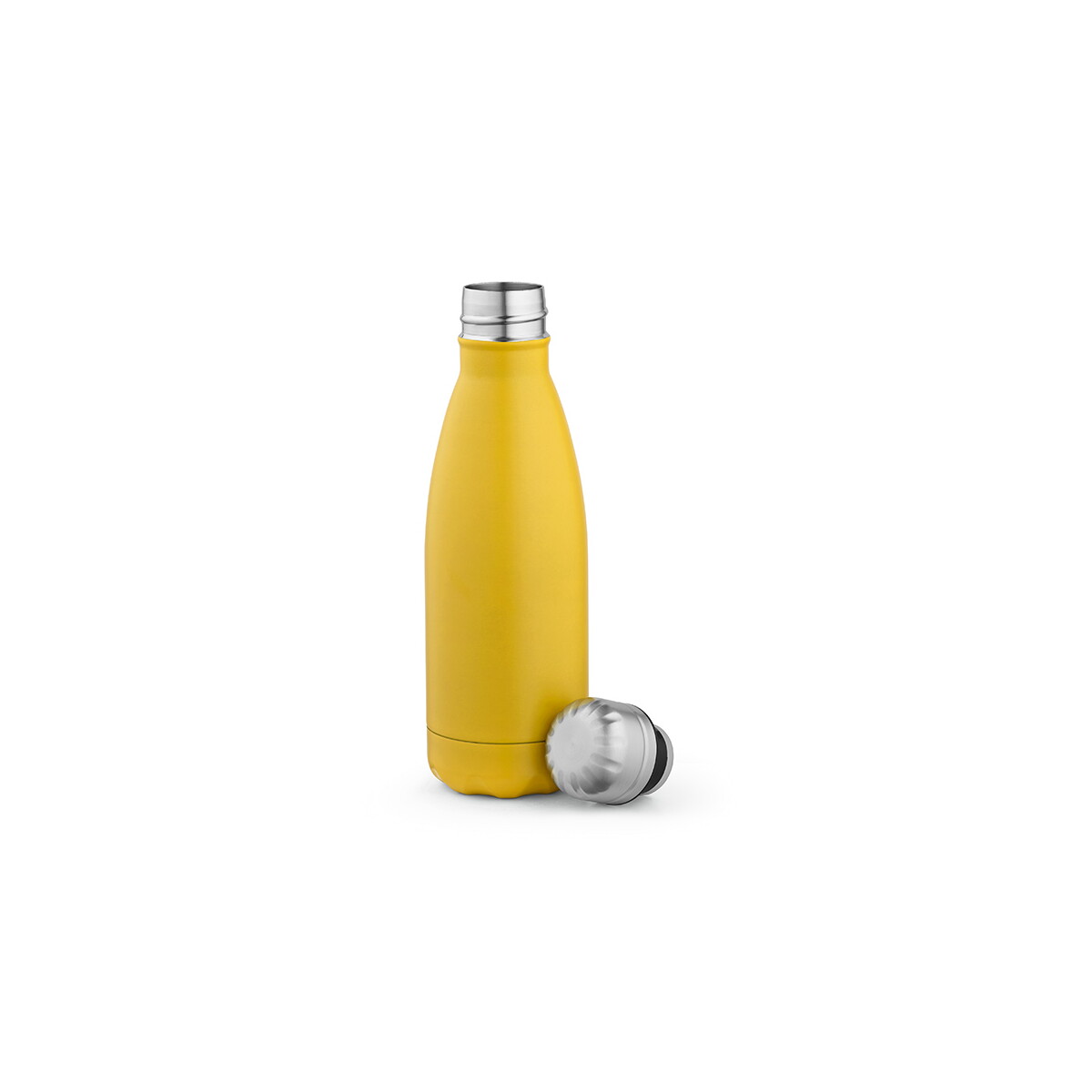 Butelki z logo – butelka mississippi 450 ze stali nierdzewnej z recyklingu 430 ml – ciemnożółta ABT010_118-A Butelka Mississippi 450 ze stali nierdzewnej z recyklingu 430 ml - Ciemnożółta ABT010_118-A