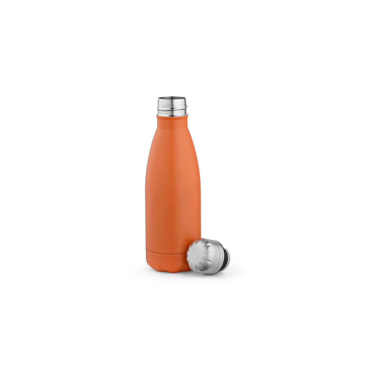 Butelki z logo – butelka mississippi 450 ze stali nierdzewnej z recyklingu 430 ml – pomarańczowa ABT010_128-A Butelka Mississippi 450 ze stali nierdzewnej z recyklingu 430 ml - Pomarańczowa ABT010_128-A